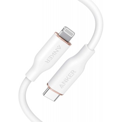 Kabel Anker PowerLine Soft USB-C to Lightning White (A8662-A8662H21)
