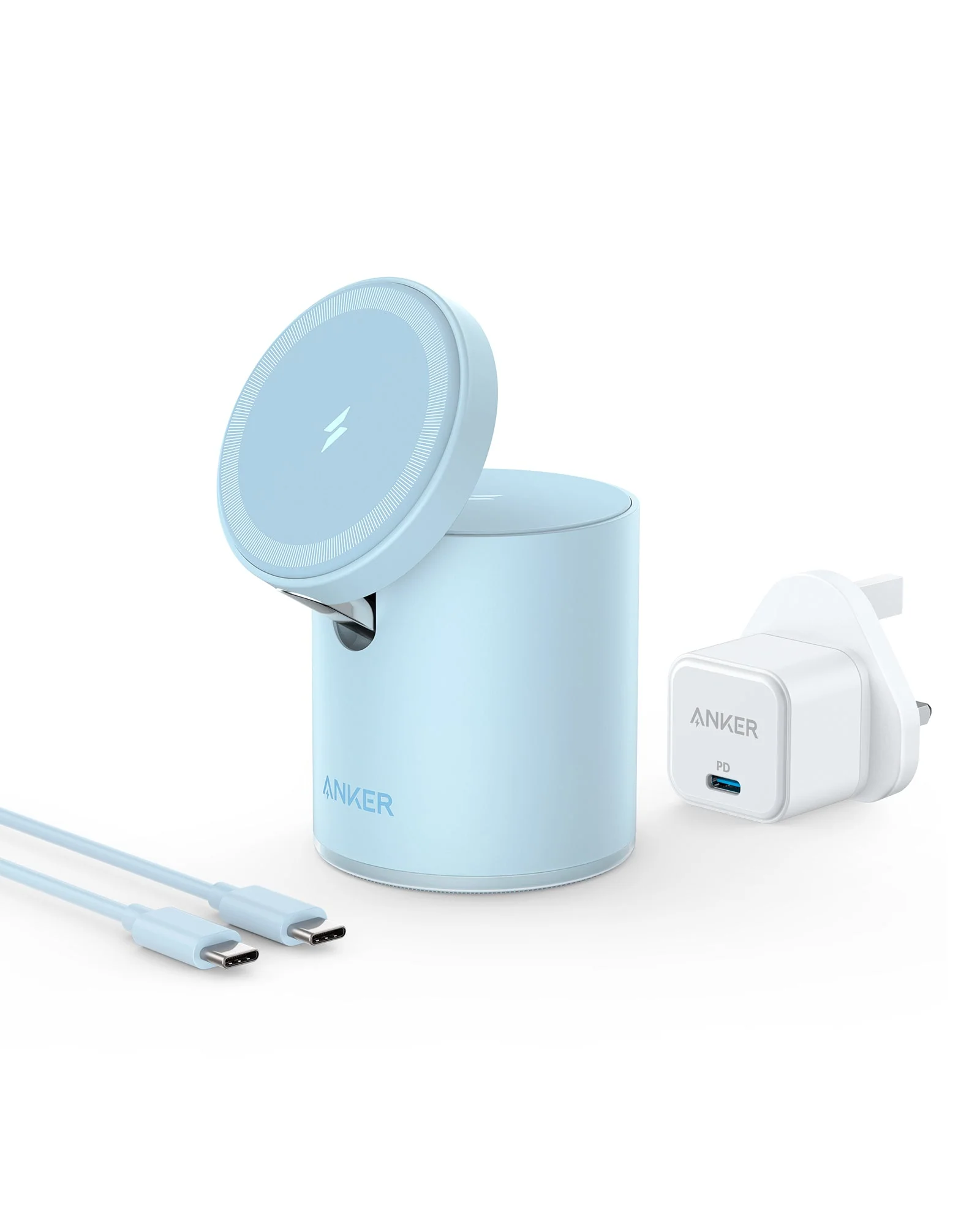 Enerji yığma cihazı Anker 623 Magnetic Wireless Charger (MagGo) Blue (B2568331)