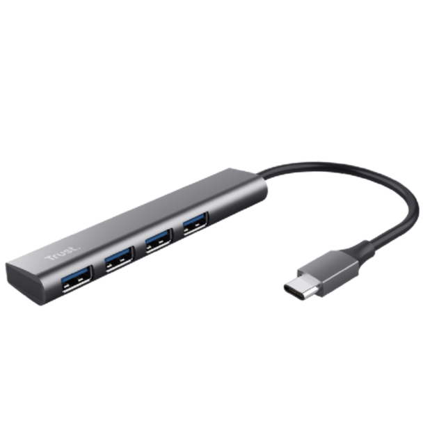 Kart oxuyucu Trust Halyx 4-port USB-C Hub (24948)
