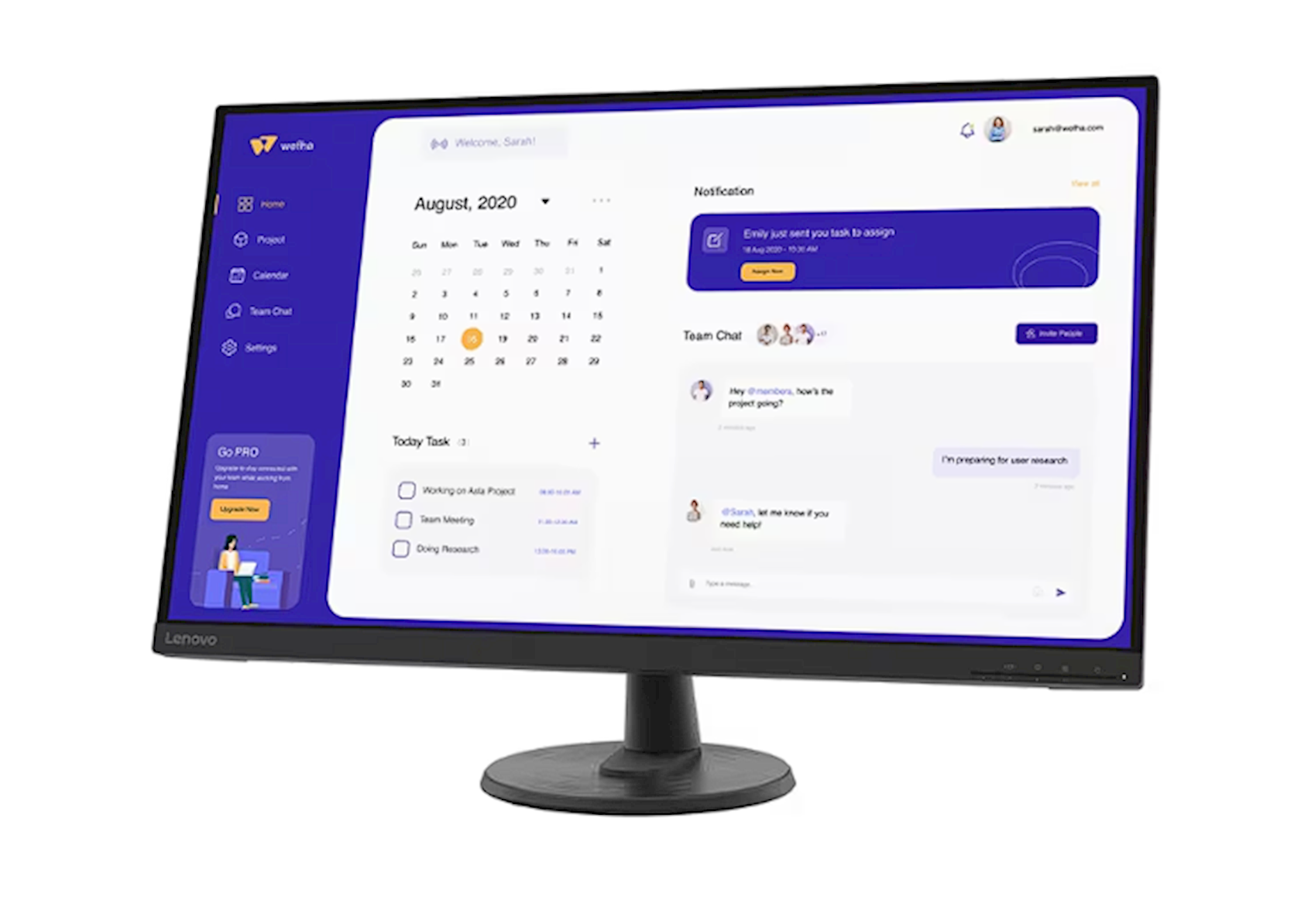 Monitor Lenovo D32-40 (66FCGAC2EU) - Image 3