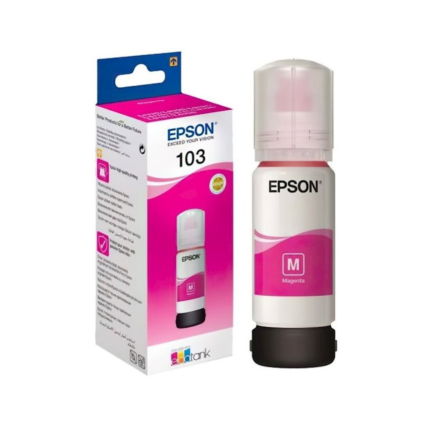 Mürəkkəb Epson 103 EcoTank Magenta ink bottle (C13T00S34A)