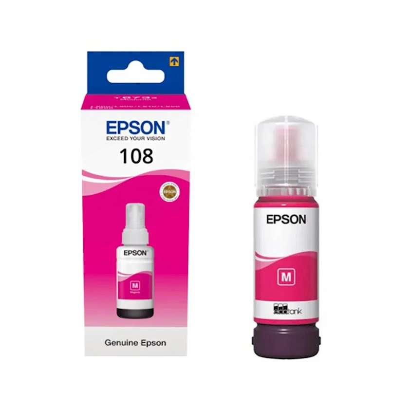 Mürəkkəb Epson 108 EcoTank Magenta ink bottle (C13T09C34A)