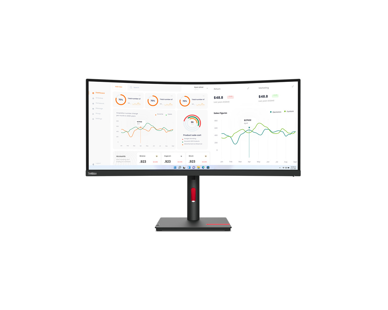 Monitor Lenovo ThinkVision T34w-30 (63D4GAT1EU)